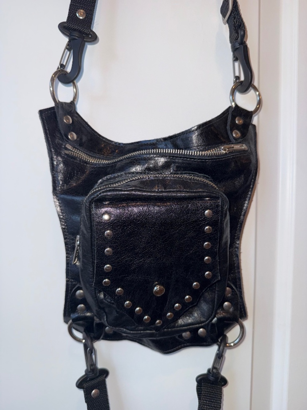 Steampunk Leather Thigh Holster Bag